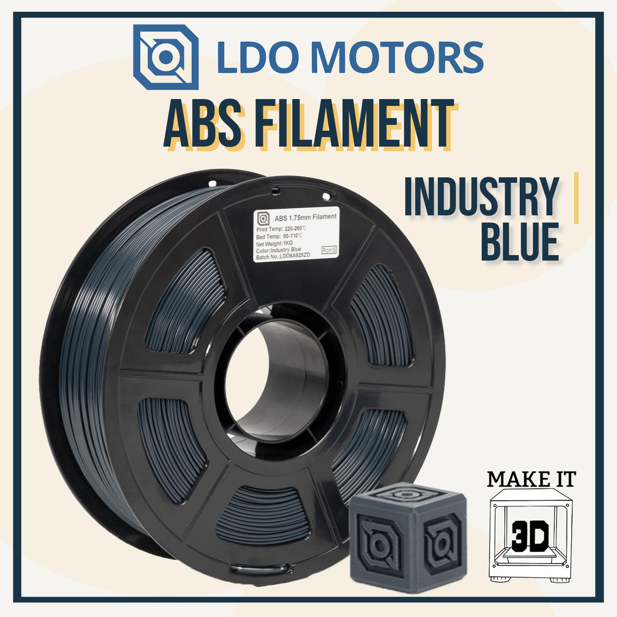 LDO Motors ABS filament 1kg 1.75mm High quality 3D printing Filament