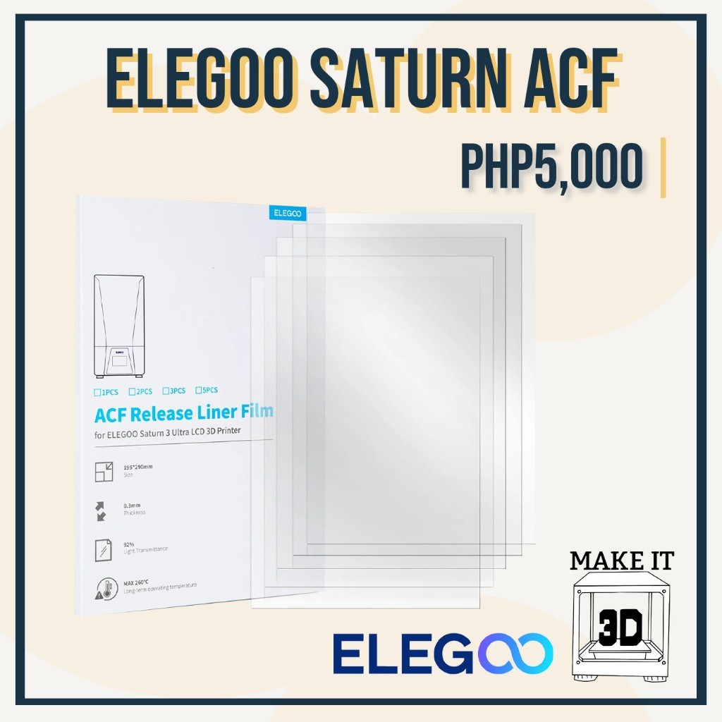 Elegoo PFA/ACF film for Mars, Saturn, and Jupiter (5 sheets) FEP sheet