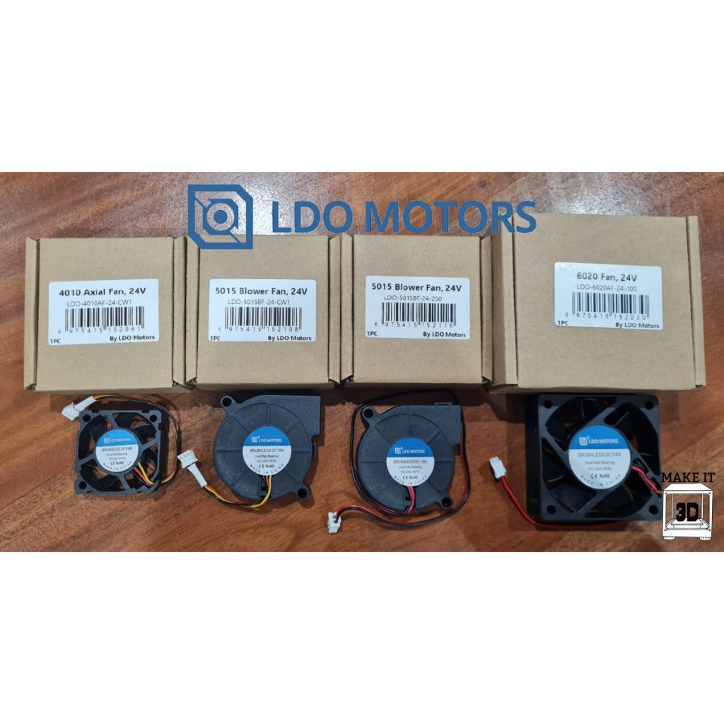 LDO Motors Axial and Blower Fan for 3D Printer 4010, 6020, 5015, 5020