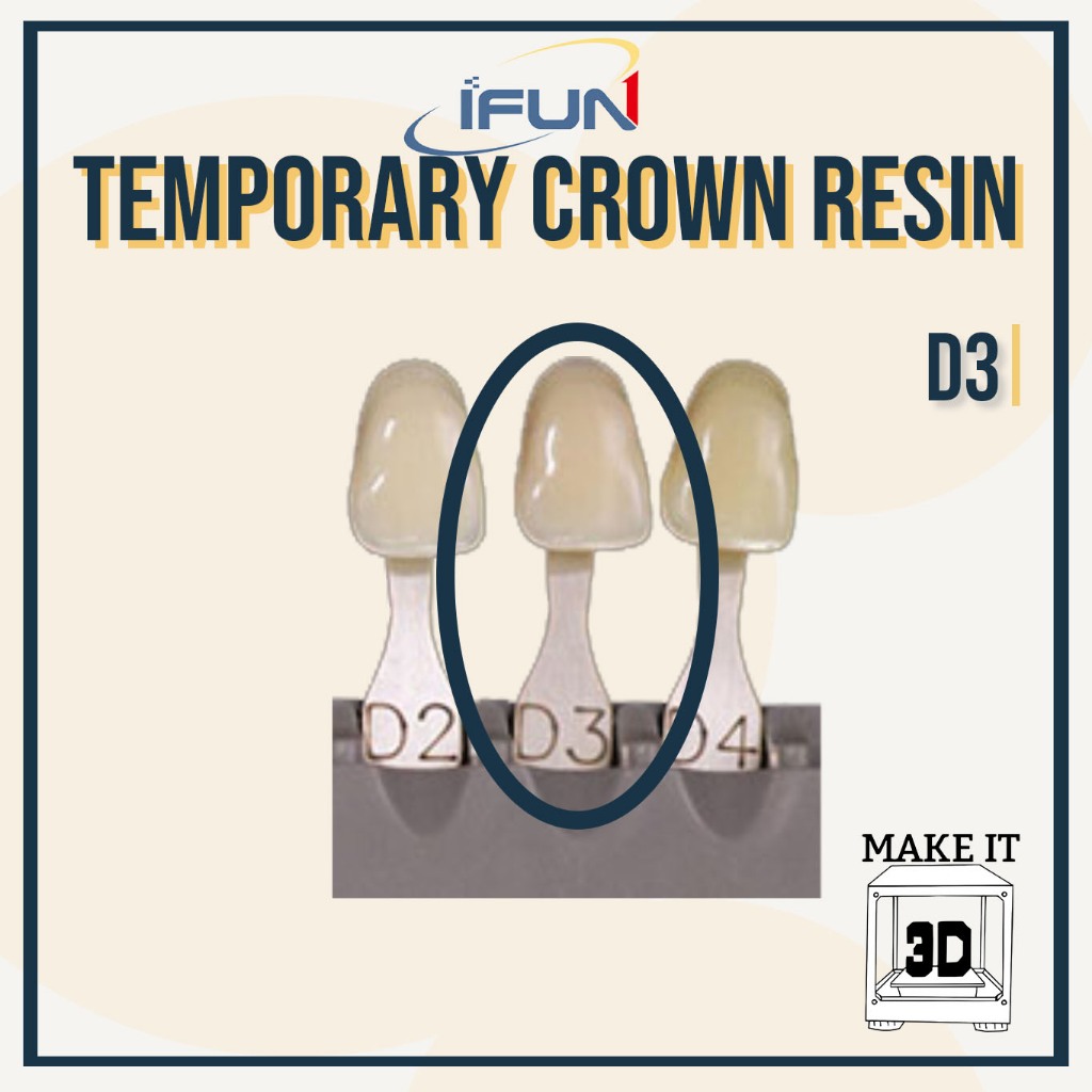 500g iFun Temporary Crown Resin Biocompatible Dental 3D printing resin