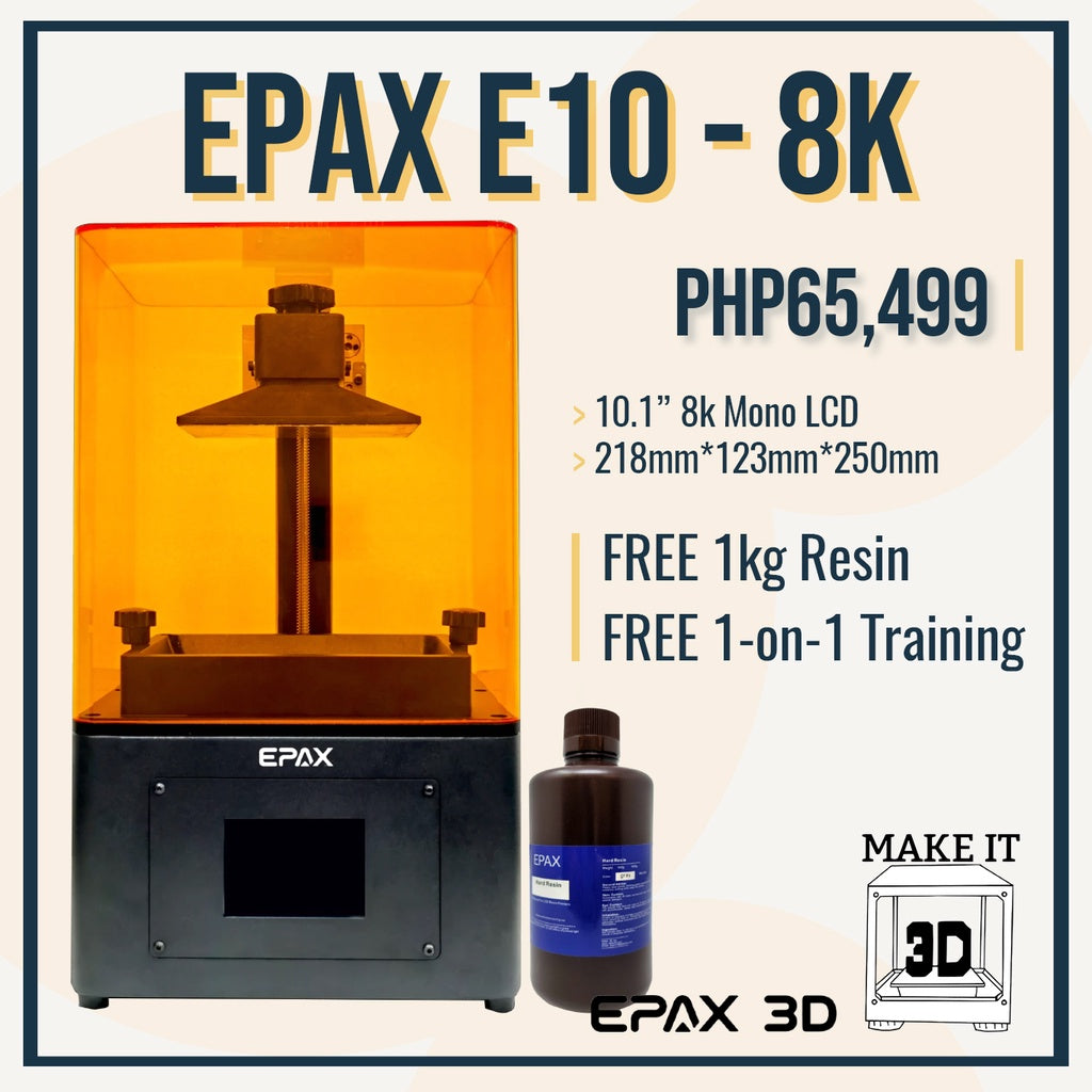 EPAX E10 & E10-8k Fast mSLA Resin 3D Printer with FREE 1kg resin and 1 day training