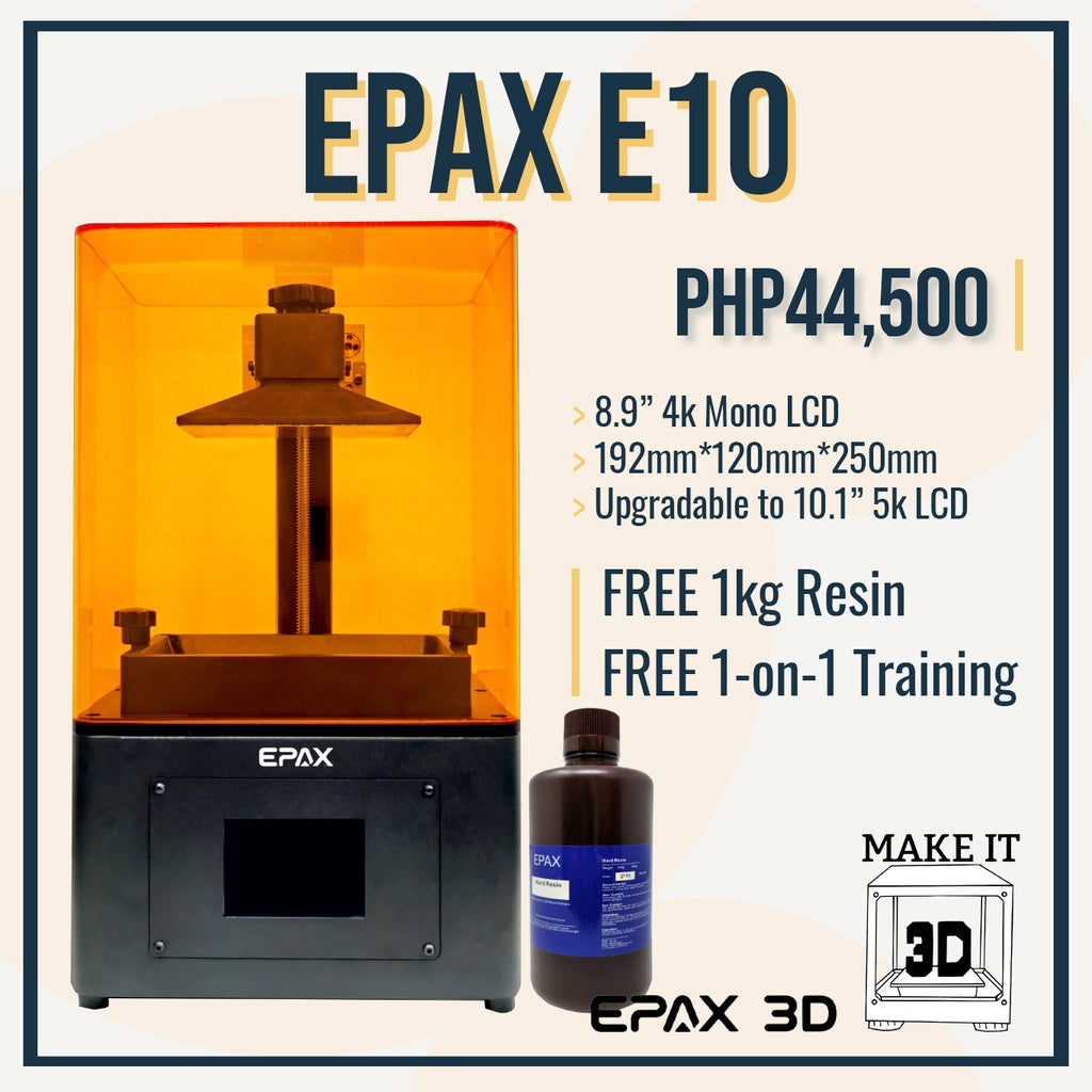 EPAX E10 & E10-8k Fast mSLA Resin 3D Printer with FREE 1kg resin and 1 day training