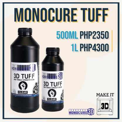 Monocure Rapid TUFF 3D Printing Resin 405nm (Elegoo Mars, Creality LD002r, Anycubic Photon)
