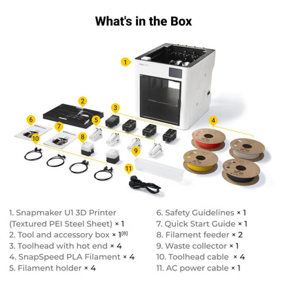 Snapmaker U1 | 4-Toolhead Multi-Color FDM 3D Printer (Philippines)