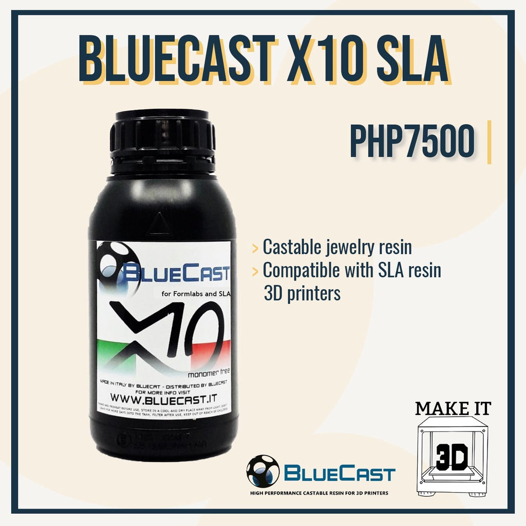 BlueCast 500g Castable Jewelry 3D Printing Resin BlueCast X-One V2,X10 DLP/SLA X-Nova, X-Wax