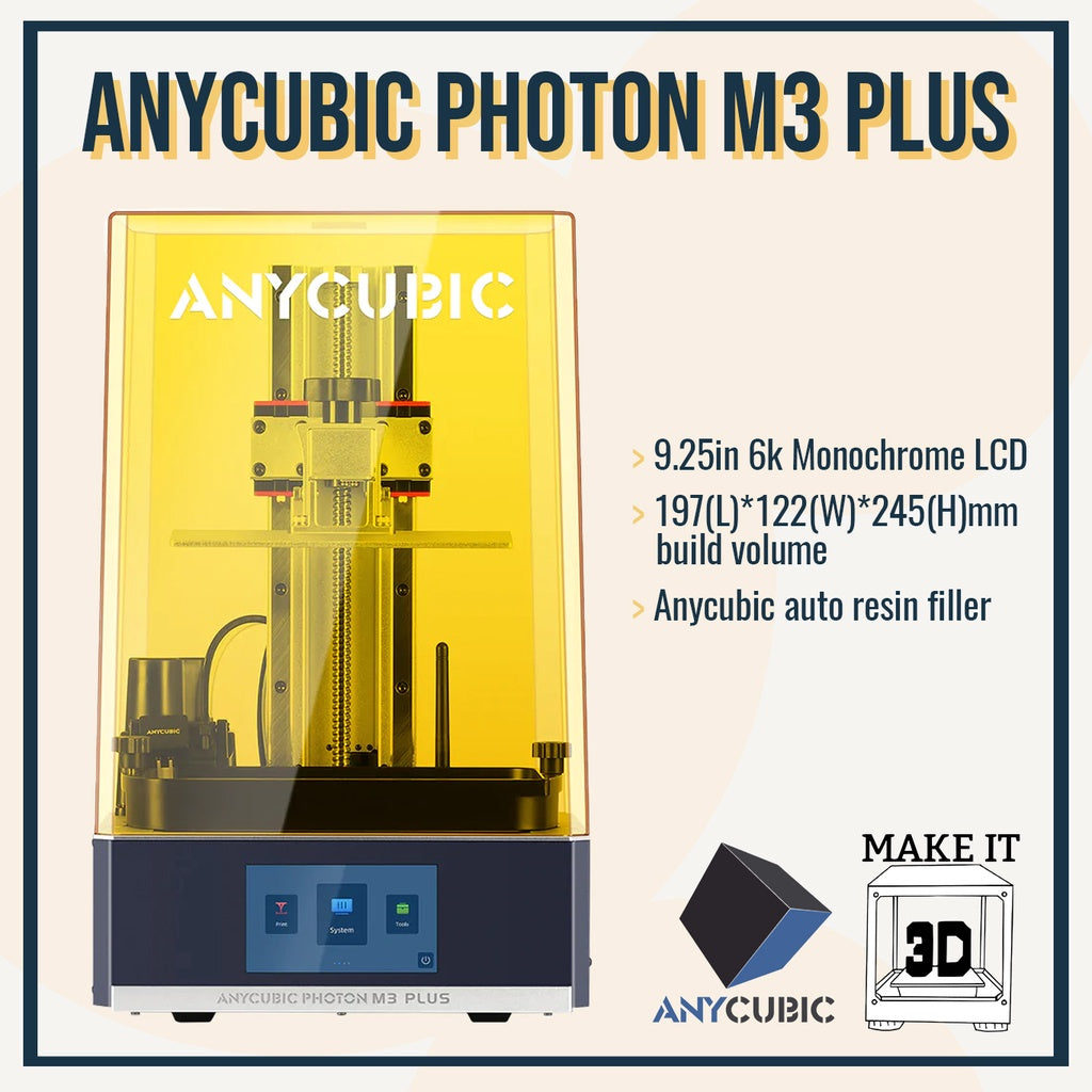 Anycubic Photon M3 Plus 6k Fast Large Format mSLA Resin 3D Printer with Auto Resin Filler