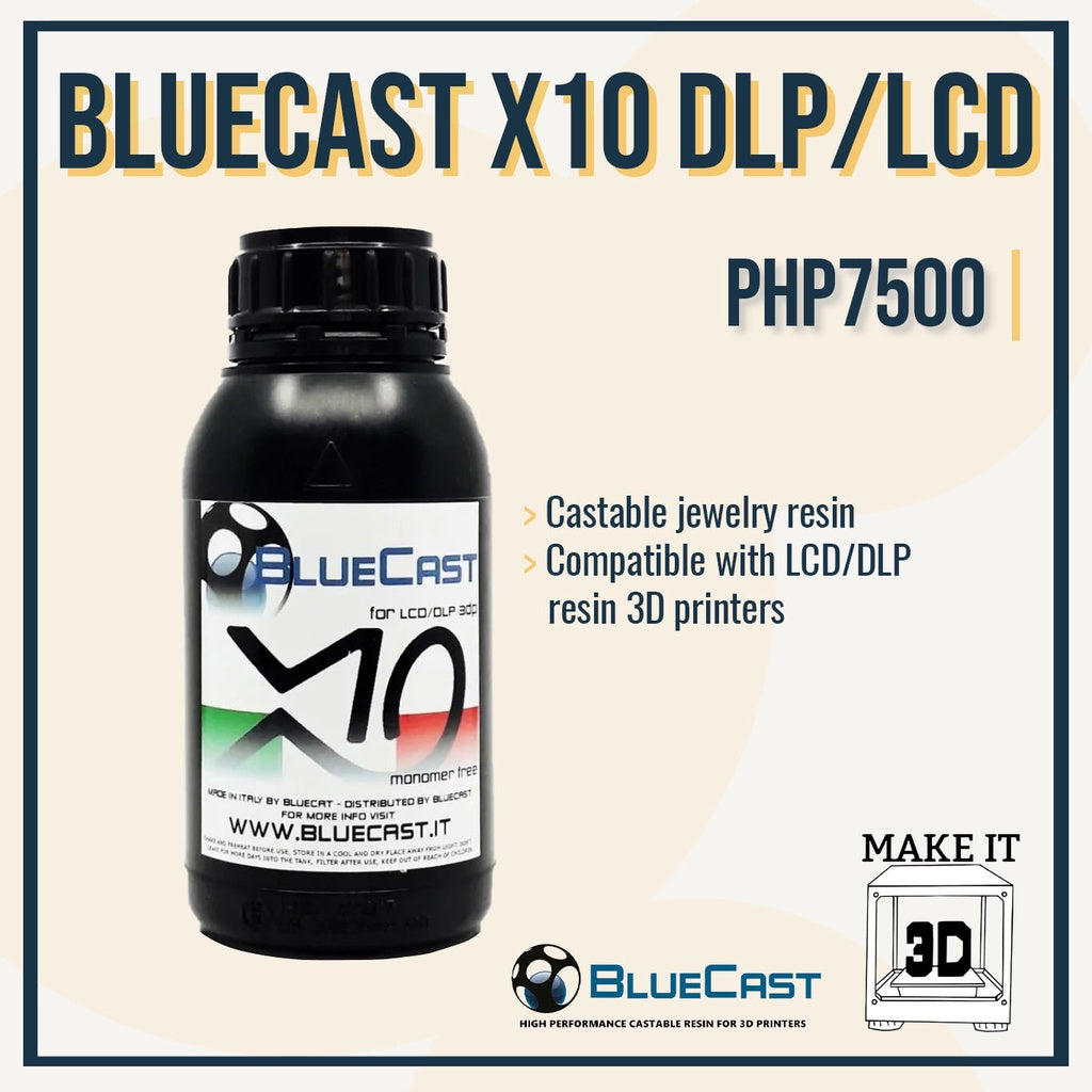 BlueCast 500g Castable Jewelry 3D Printing Resin BlueCast X-One V2,X10 DLP/SLA X-Nova, X-Wax
