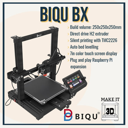 BIQU BX Direct Drive FDM 3D Printer with Auto Leveling and Dual Firmware Beginner Friendly