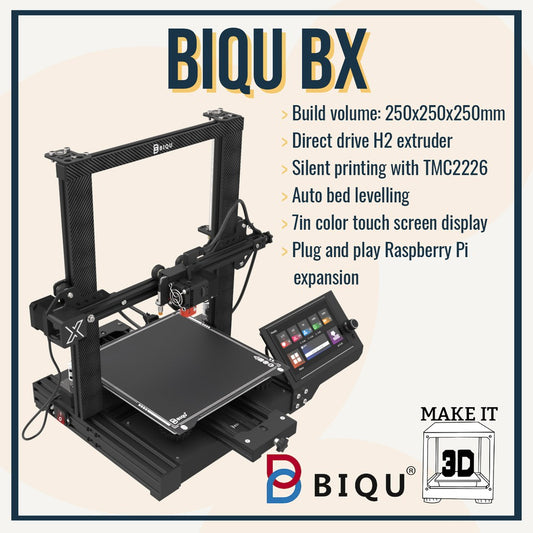 BIQU BX Direct Drive FDM 3D Printer with Auto Leveling and Dual Firmware Beginner Friendly