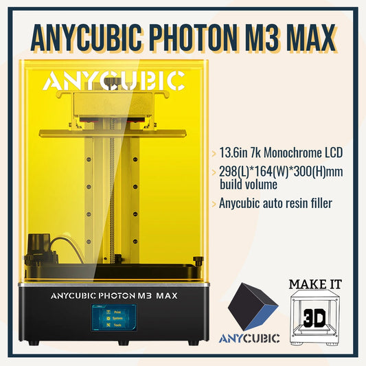 Anycubic Photon M3 Max 7k - Fast Large Format mSLA Resin 3D Printer with Auto Resin Filler