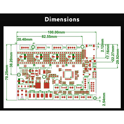 BTT BIGTREETECH SKR MINI E3 DIP V1.1 32 Bit 3D Printer Board Biqu