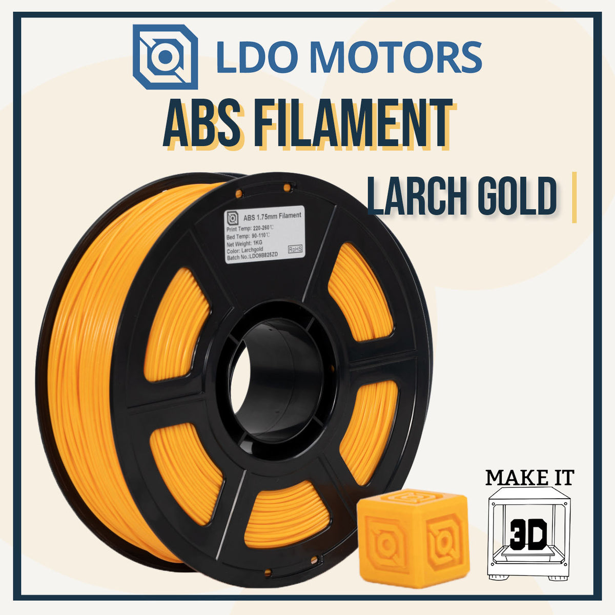 LDO Motors ABS filament 1kg 1.75mm High quality 3D printing Filament