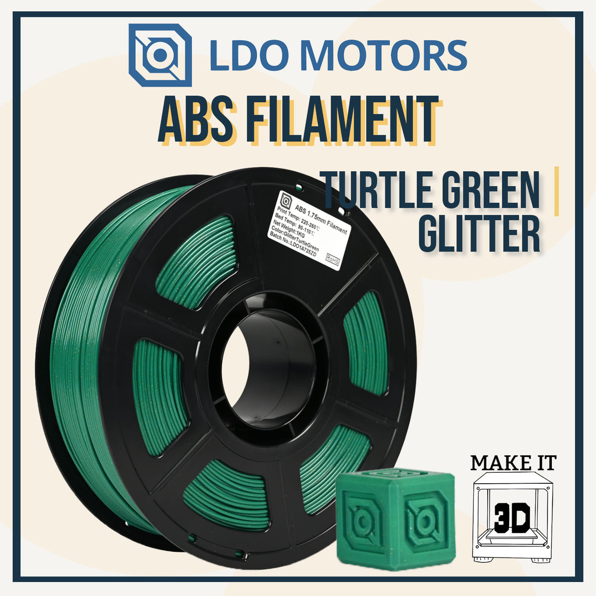 LDO Motors ABS filament 1kg 1.75mm High quality 3D printing Filament