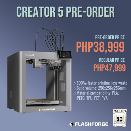 FlashForge Creator 5 | 4-Toolhead Multi-Color FDM 3D Printer (Philippines)