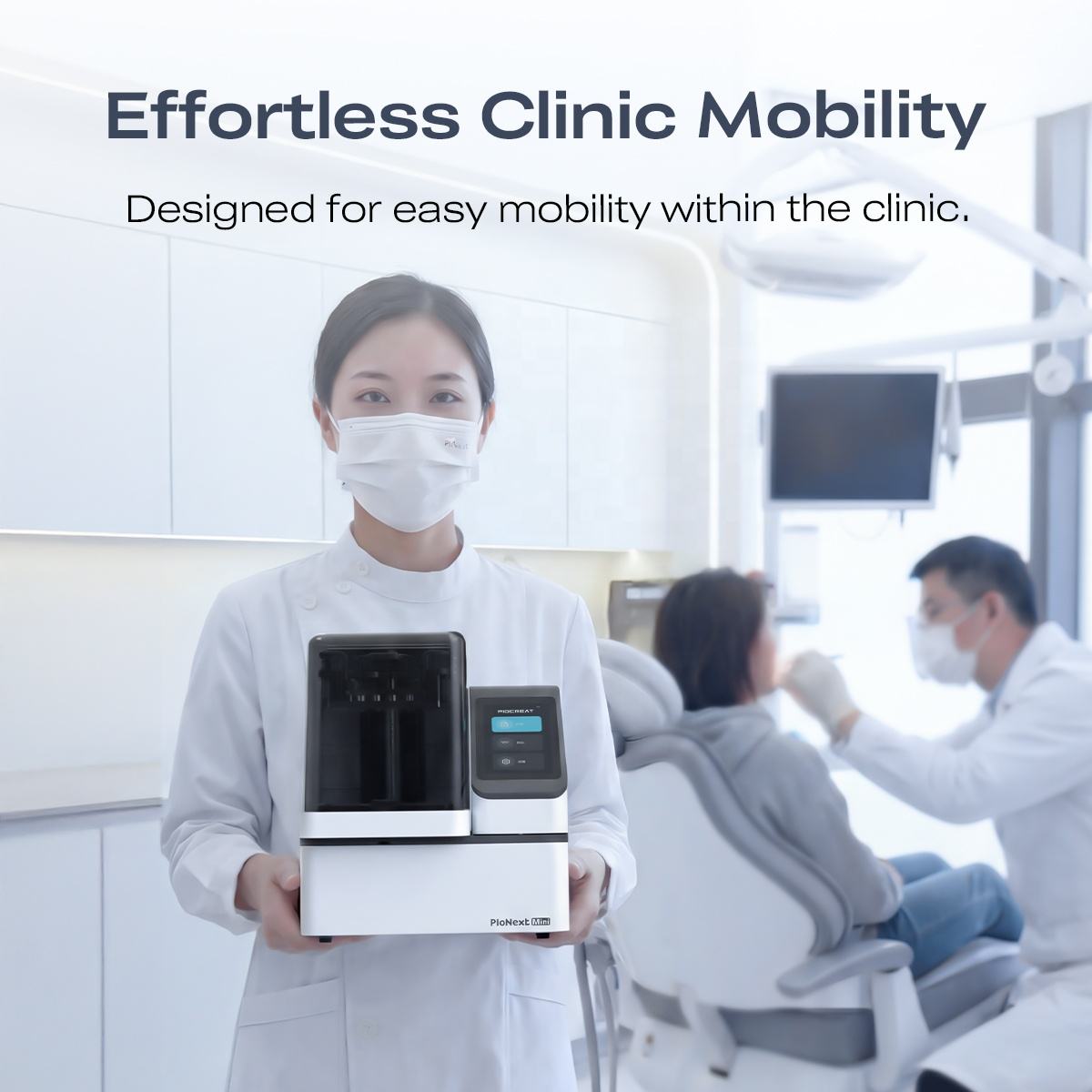 PioNext Mini Dental 3D Printer | Compact 9K Chairside Printer for Small Dental Clinics & Dental Labs