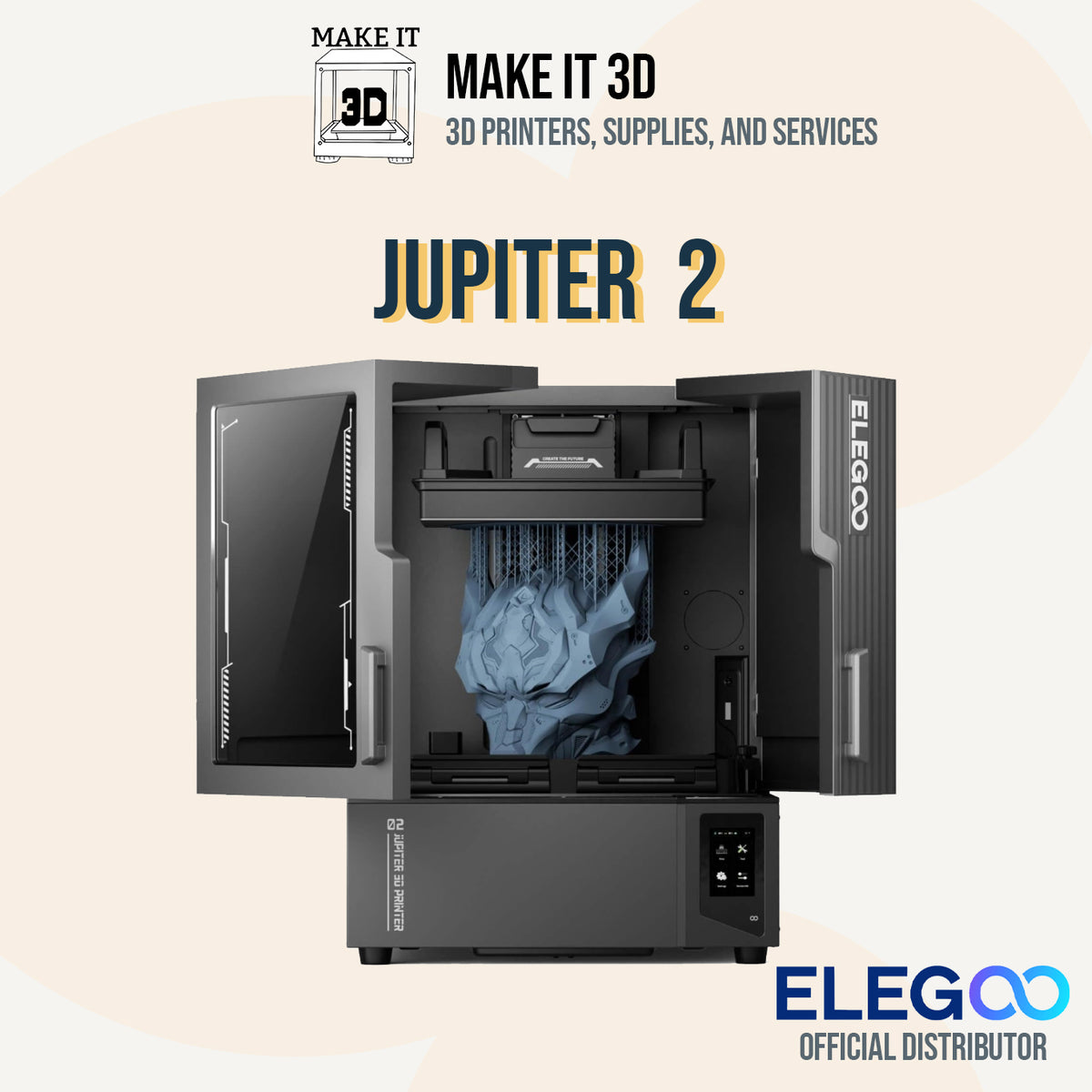 Elegoo Jupiter 2 | Large-Format 16K Resin 3D Printer (Philippines)
