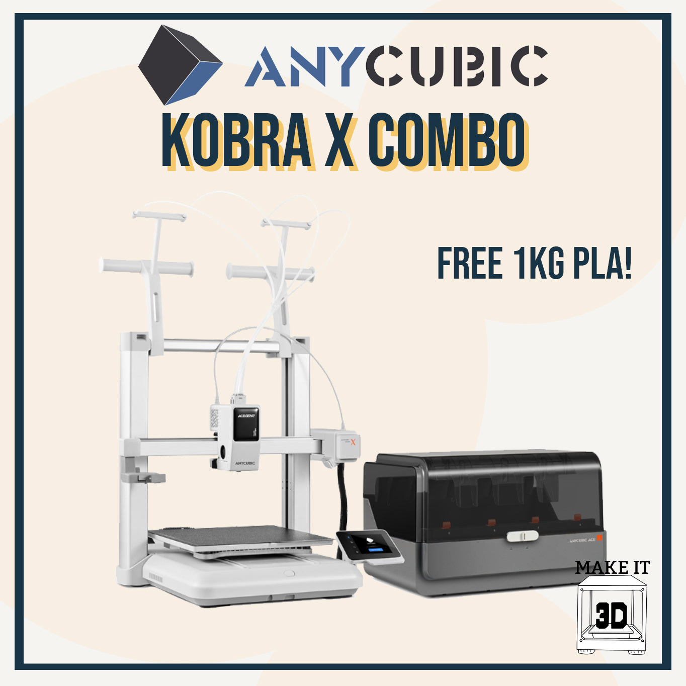 Anycubic Kobra X | 4-Color Multi-Material FDM 3D Printer (Philippines)