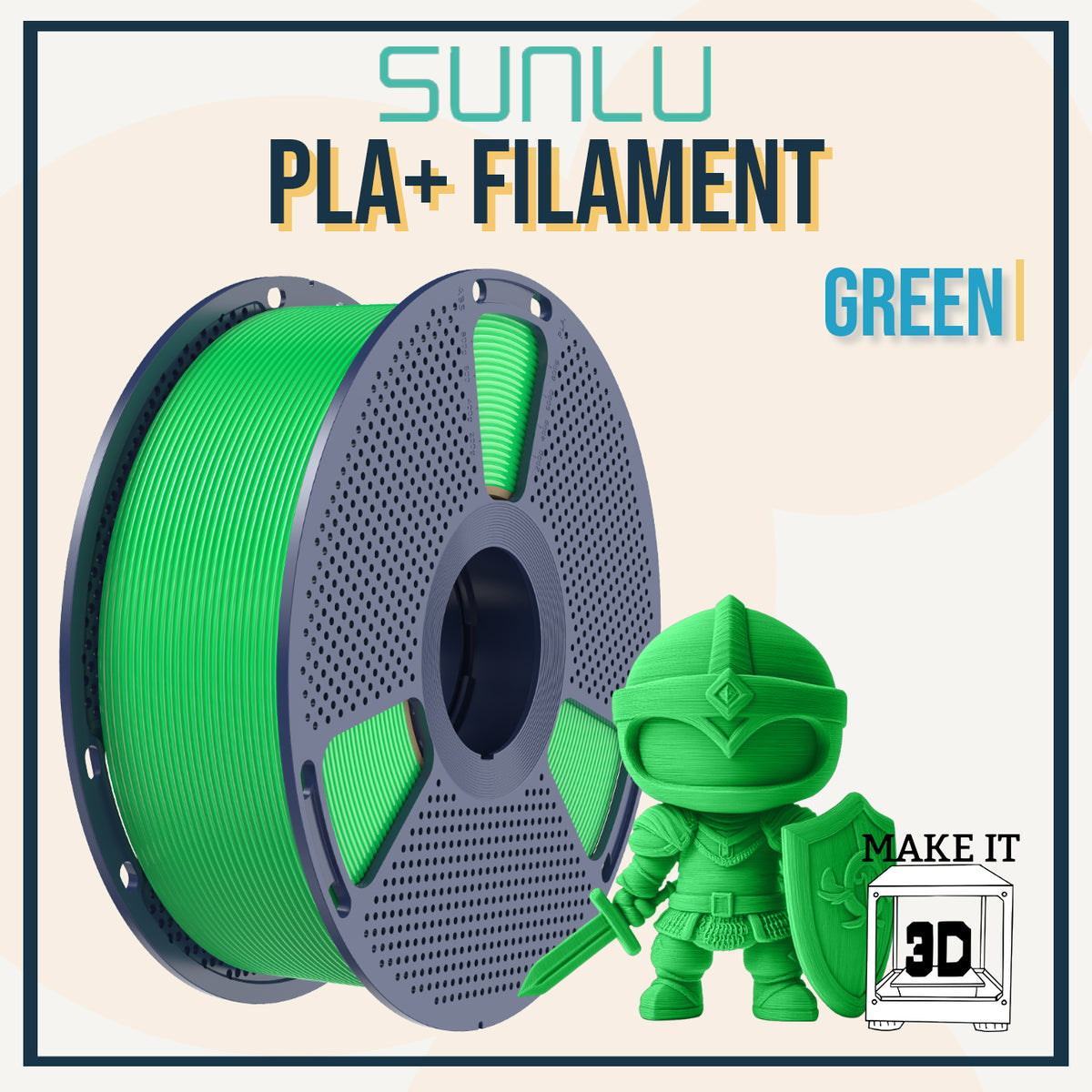 SUNLU PLA+ Filament 1.75mm 1kg 3D Printing Filament