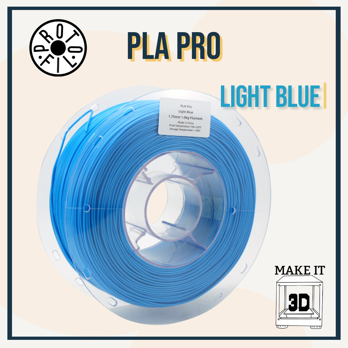 ProtoFil PLA Pro and PLA 3D Printer Filament 1.75mm | Bambu Lab Compatible Filament