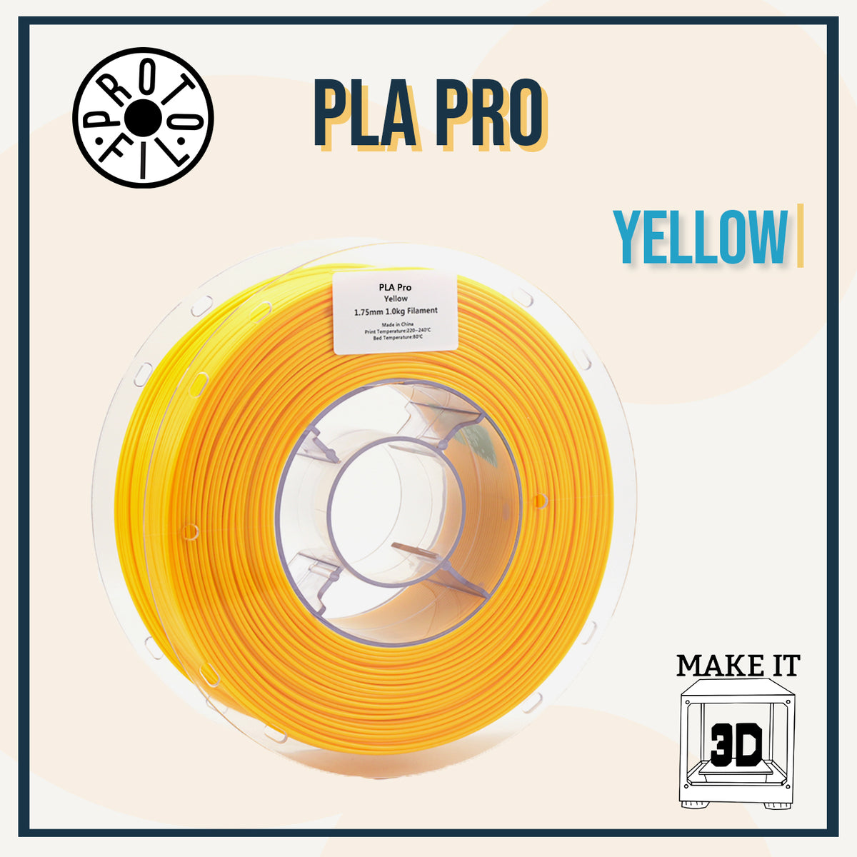 ProtoFil PLA Pro and PLA 3D Printer Filament 1.75mm | Bambu Lab Compatible Filament
