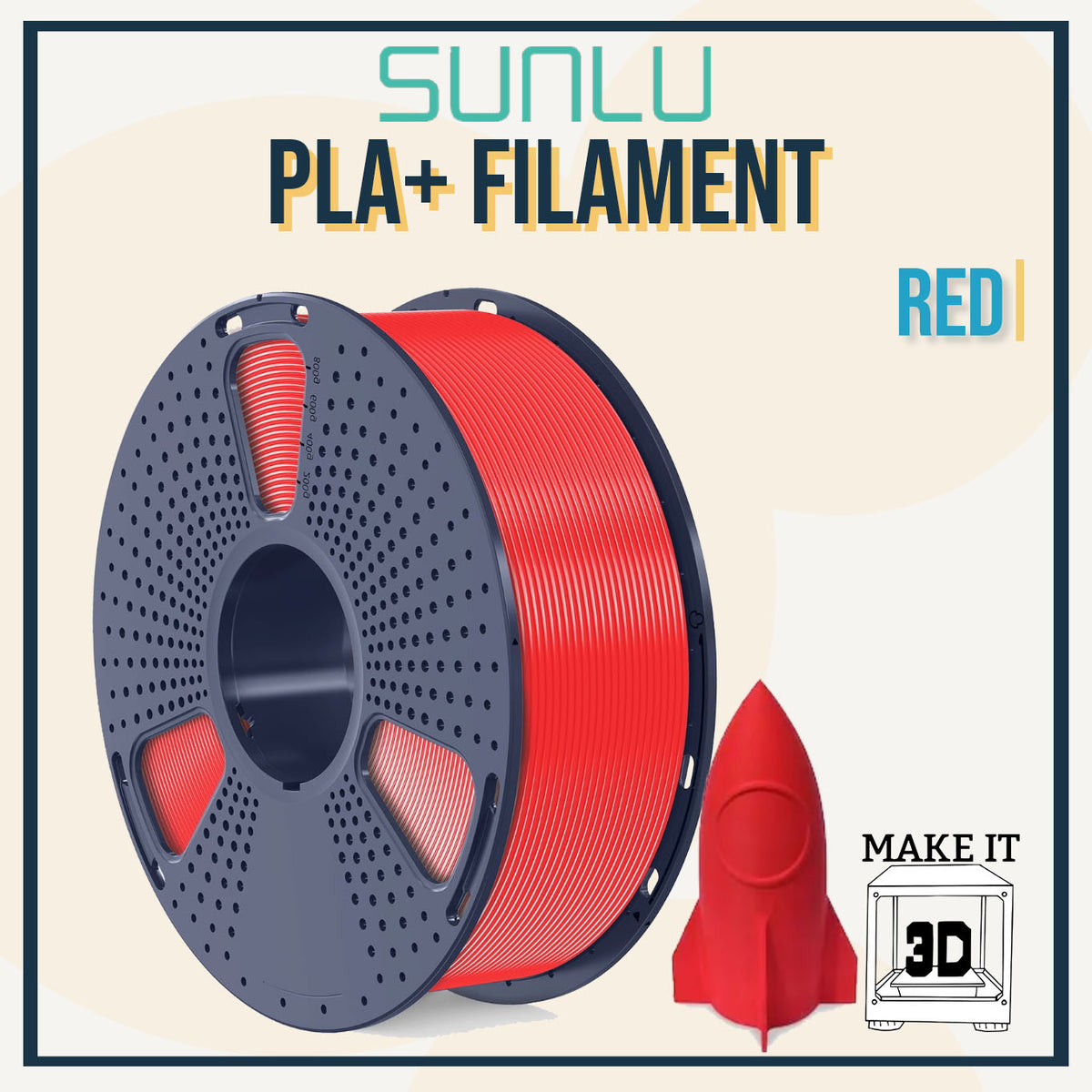 SUNLU PLA+ Filament 1.75mm 1kg 3D Printing Filament