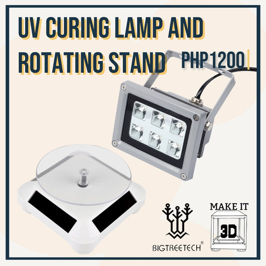 UV Curing Lamp and Solar Rotating Stand for Resin 3D Printers