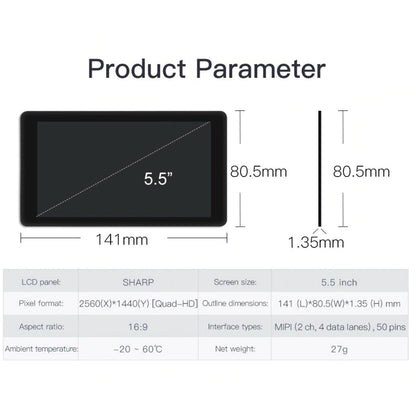 ANYCUBIC Photon S LCD Screen 2K Res. Replacement (Official ANYCUBIC Replacement part) for Photon S