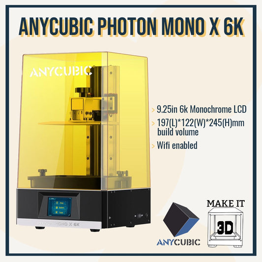 Anycubic Photon Mono X 6k - Fast Large Format mSLA Resin 3D Printer