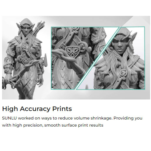 SUNLU Resin 1kg Standard 3D Printing Resin + 3D Printer Resin 405nm