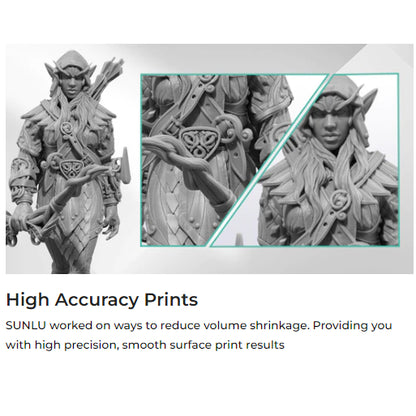 SUNLU Resin 1kg Standard 3D Printing Resin + 3D Printer Resin 405nm