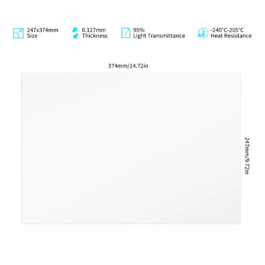 Elegoo PFA/ACF film for Mars, Saturn, and Jupiter (5 sheets) FEP sheet
