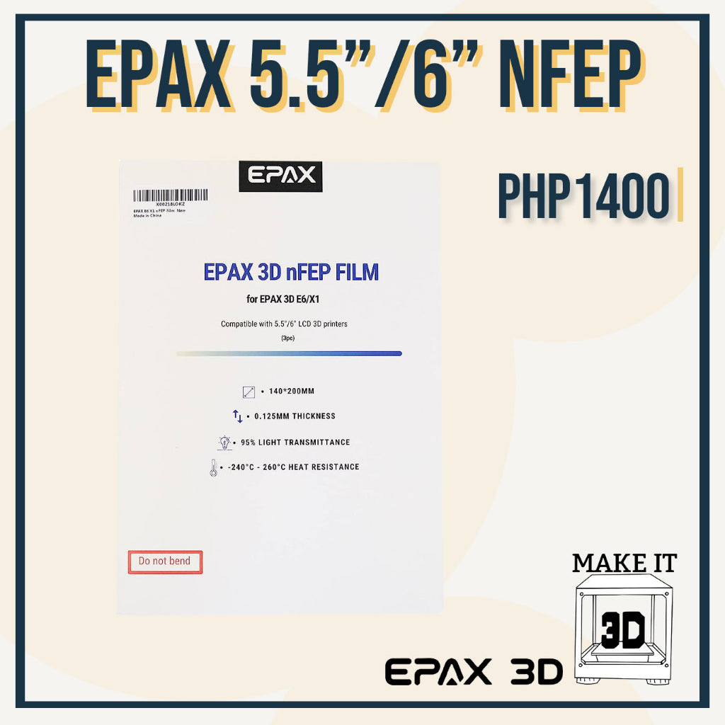 EPAX Premium nFEP Film for 5.5" or 10.1" mSLA Resin 3D Printer (Compatible Anycubic,Elegoo,Creality)