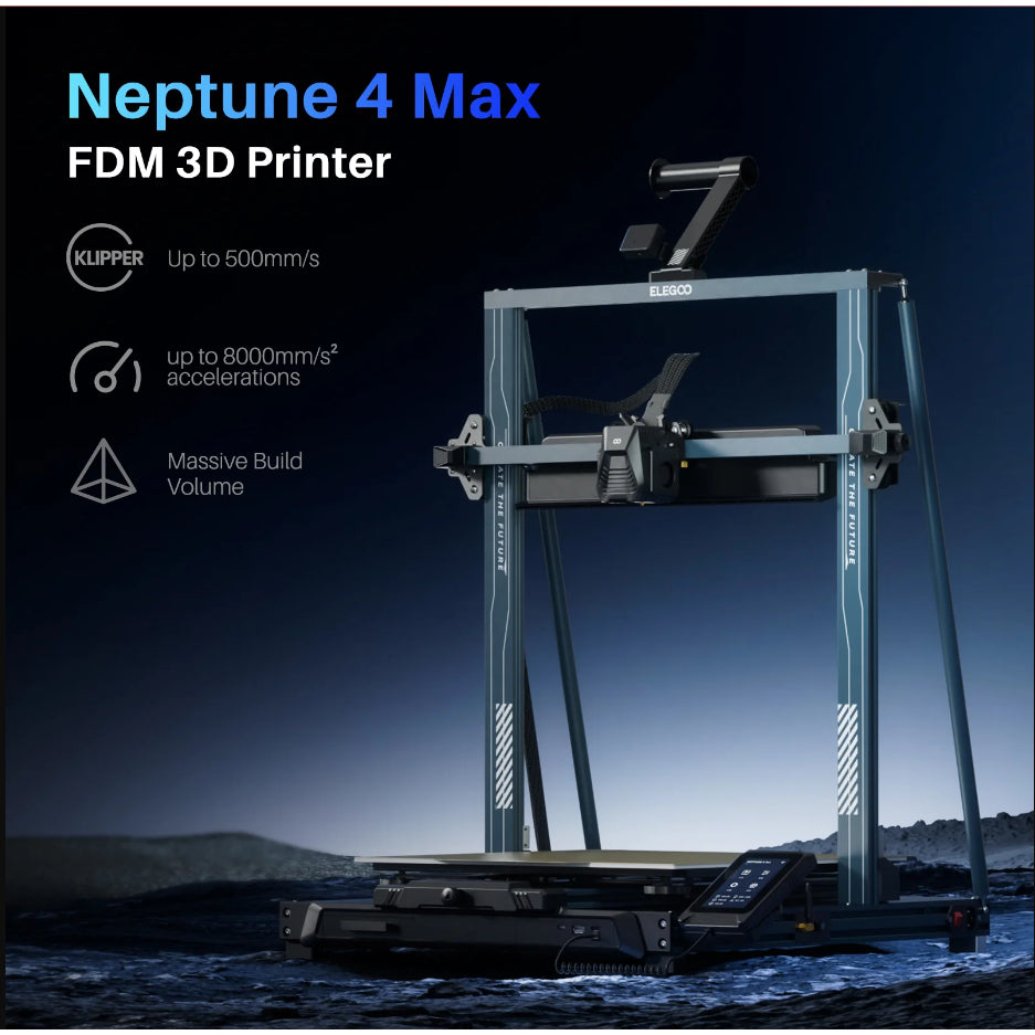 Elegoo Neptune 4 Max Large Format Klipper ready FDM 3D Printer