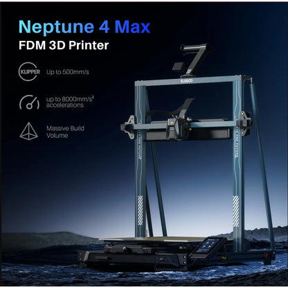 Elegoo Neptune 4 Max Large Format Klipper ready FDM 3D Printer