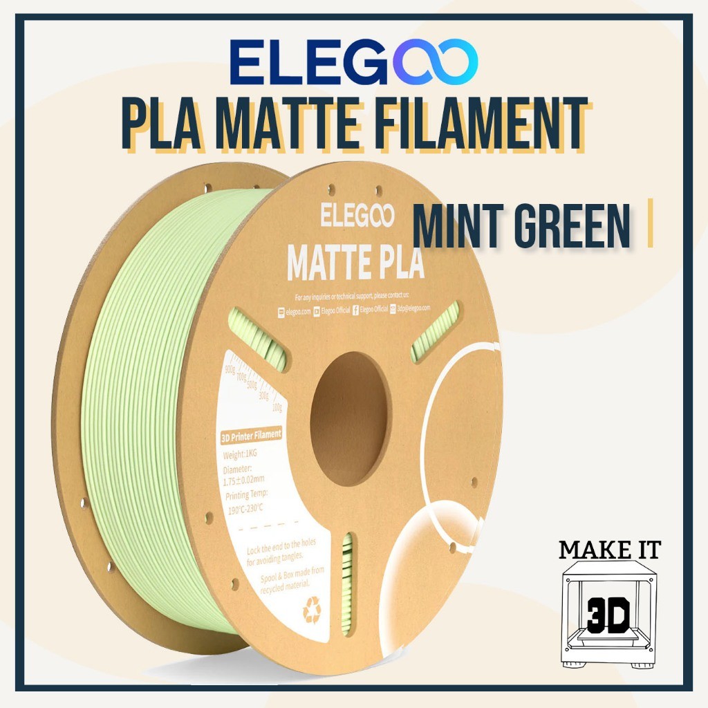 Elegoo PLA Matte Filament 1kg 1.75mm 3D Printing Filament