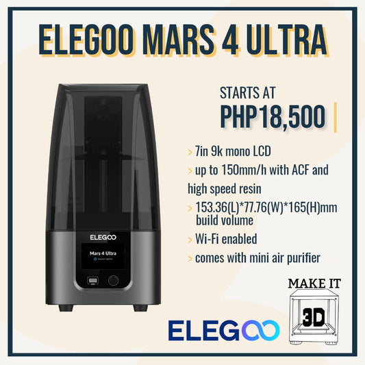 Elegoo Mars 4 Ultra - 9k monochrome high speed mSLA resin 3D printer