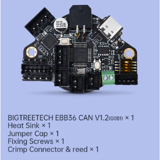 BigTreeTech U2C V2.1 and EBB36 CAN V1.2 (G0B1) Klipper expansion device for 3D printer