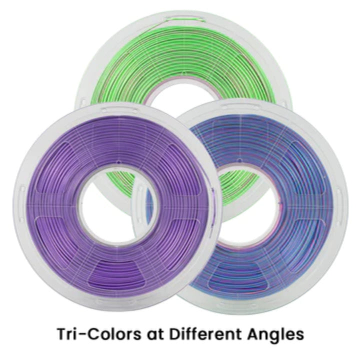 SUNLU PLA+ Silk Tri-Color Rainbow Filament 1.75mm 1kg 3D Printing Filament