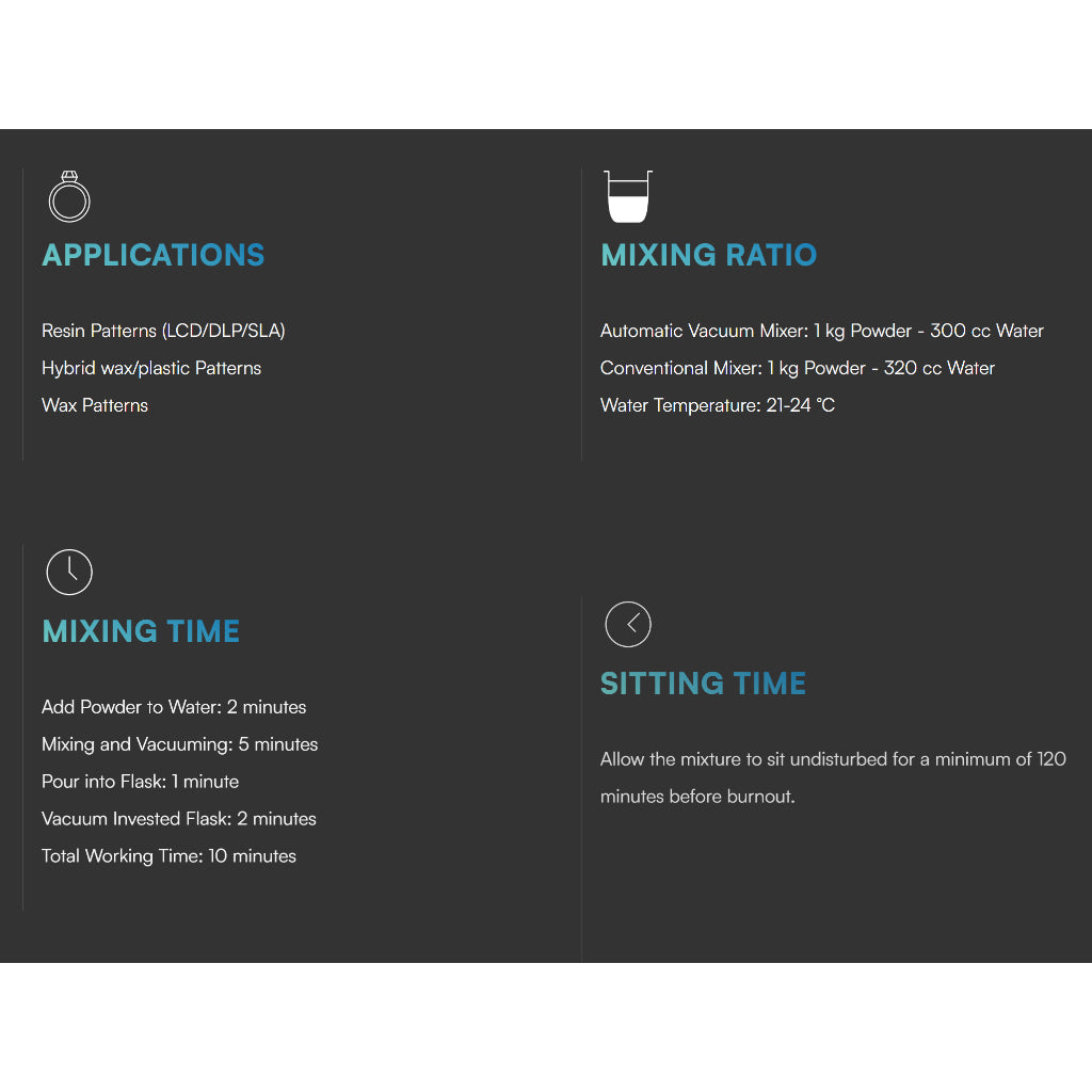 BlueCast 5kg X-Vest investment powder for casting 3D print