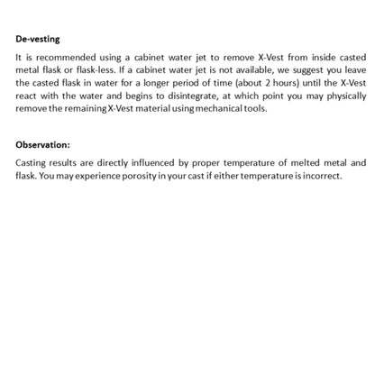 BlueCast 5kg X-Vest investment powder for casting 3D print