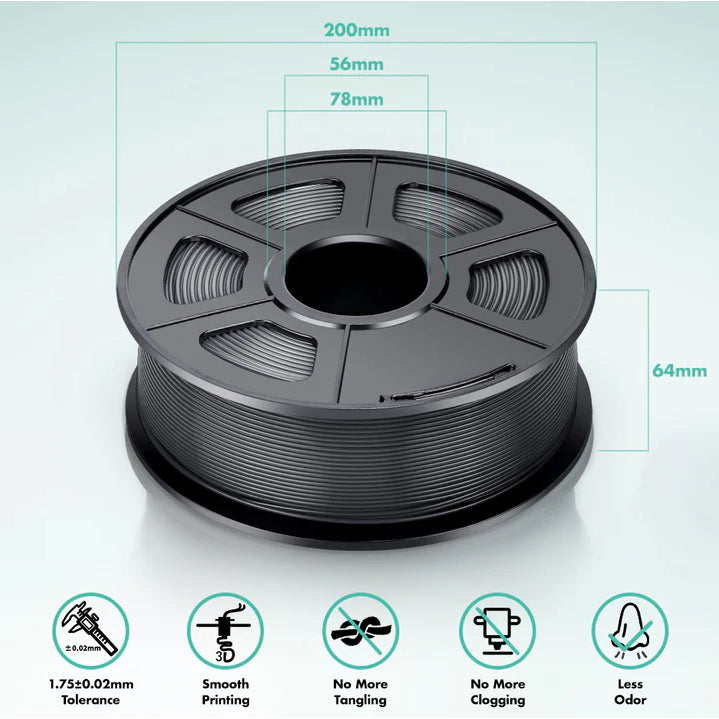 SUNLU PLA+ Silk Tri-Color Rainbow Filament 1.75mm 1kg 3D Printing Filament