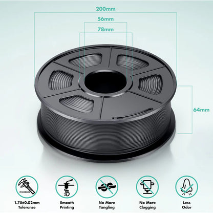 SUNLU PLA+ Silk Tri-Color Rainbow Filament 1.75mm 1kg 3D Printing Filament