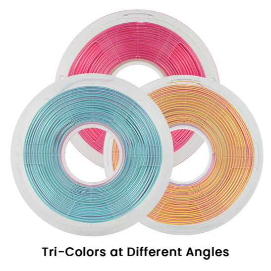 SUNLU PLA+ Silk Tri-Color Rainbow Filament 1.75mm 1kg 3D Printing Filament