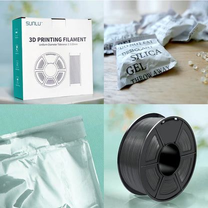 SUNLU PLA+ Silk Tri-Color Rainbow Filament 1.75mm 1kg 3D Printing Filament