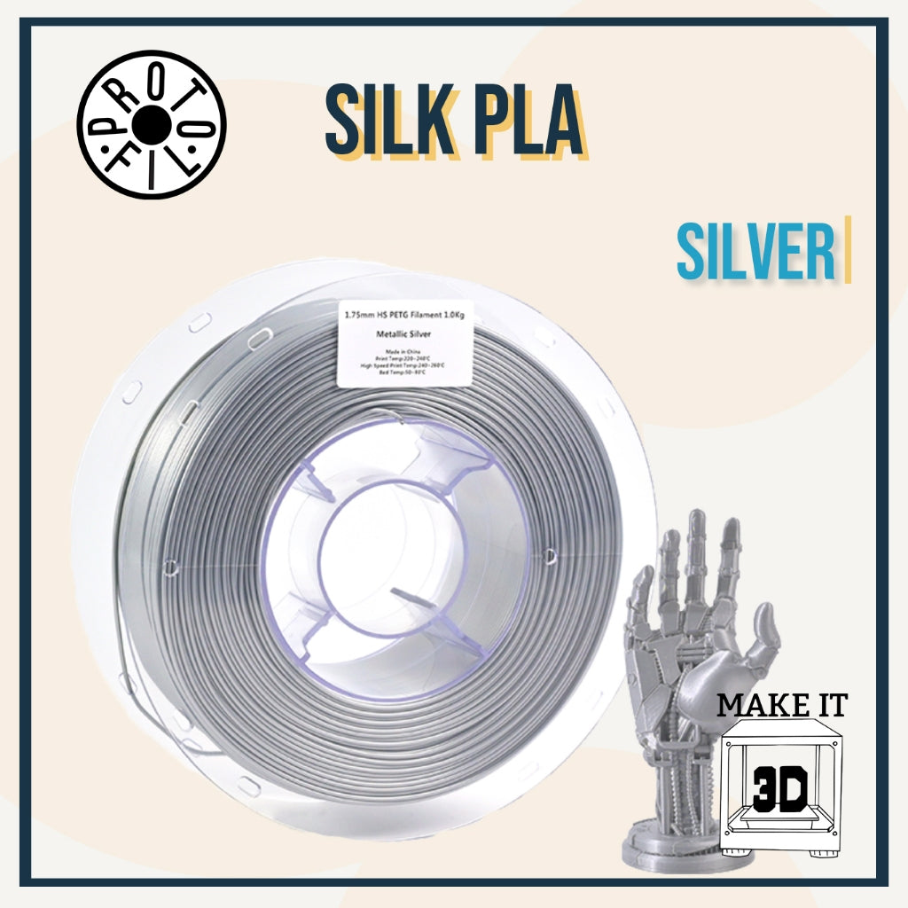 ProtoFil 1kg Silk PLA 3D Printer Filament 1.75mm for 3D Printing