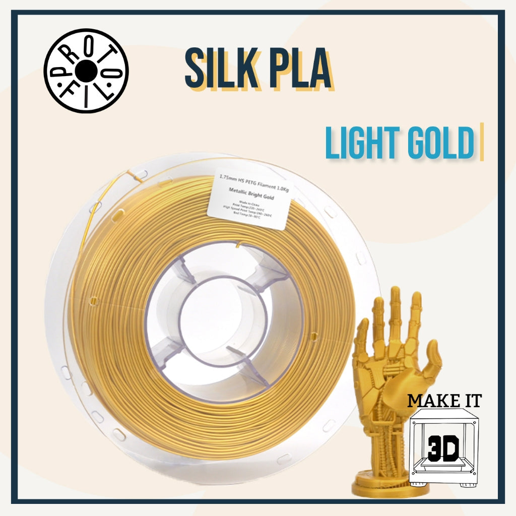 ProtoFil 1kg Silk PLA 3D Printer Filament 1.75mm for 3D Printing