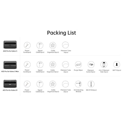 ANYCUBIC ACE Pro multi-color multi-material hub with built-in dryer for Kobra 3D printer