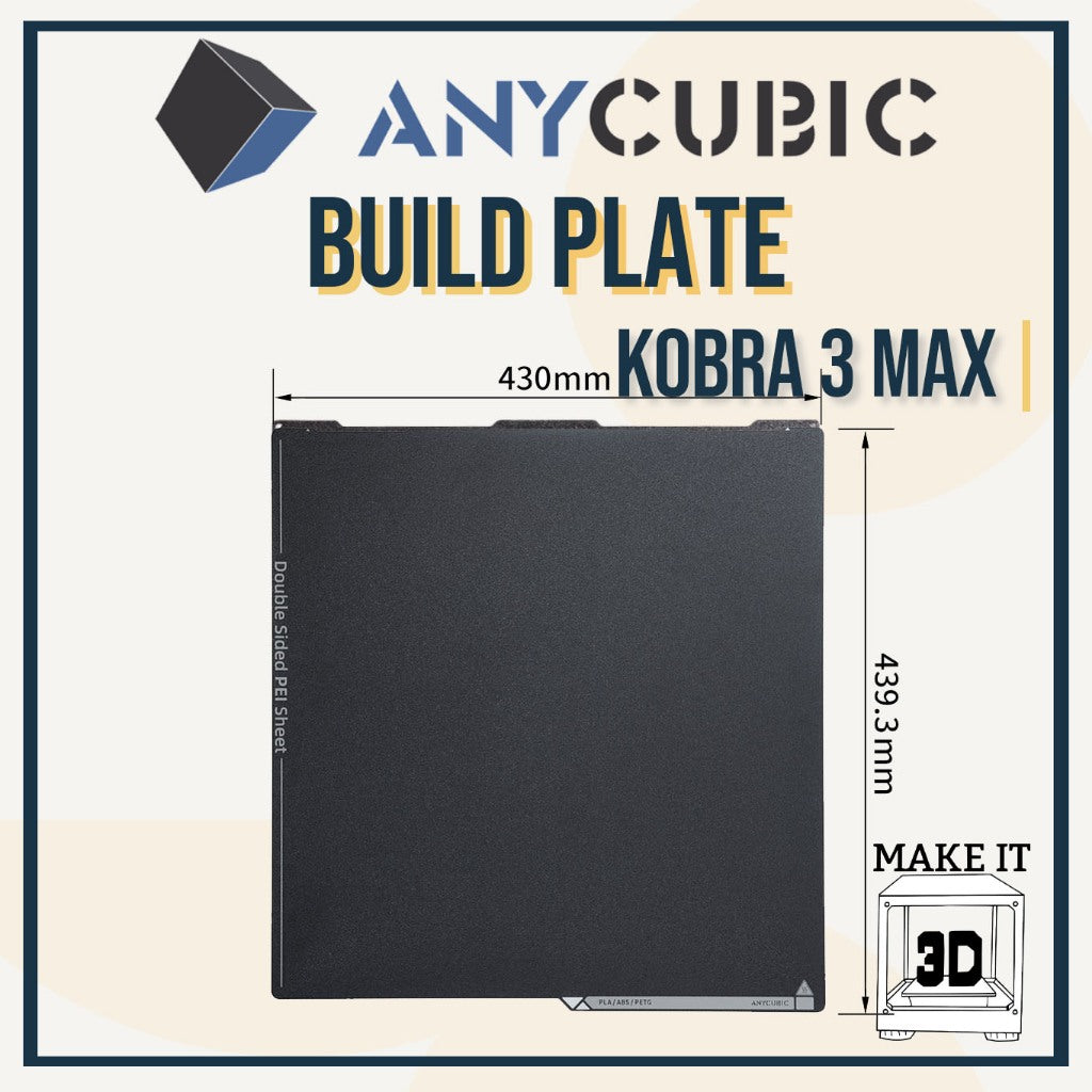ANYCUBIC Kobra Textured PEI Build Plate magnetic platform for 3D printer