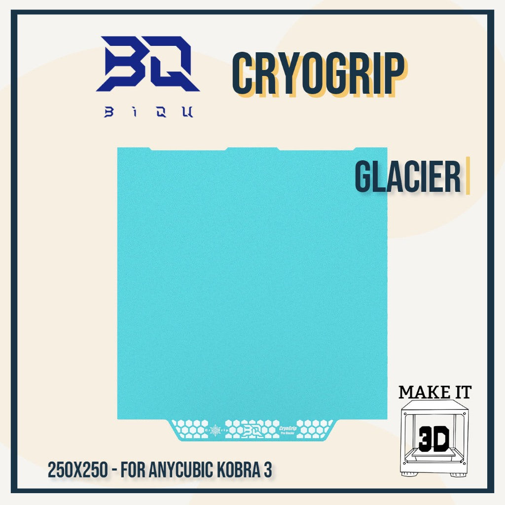 BIQU Panda Build plate CryoGrip Pro Glacier Frostbite for Bambu Lab, Voron, Kobra 3D printer