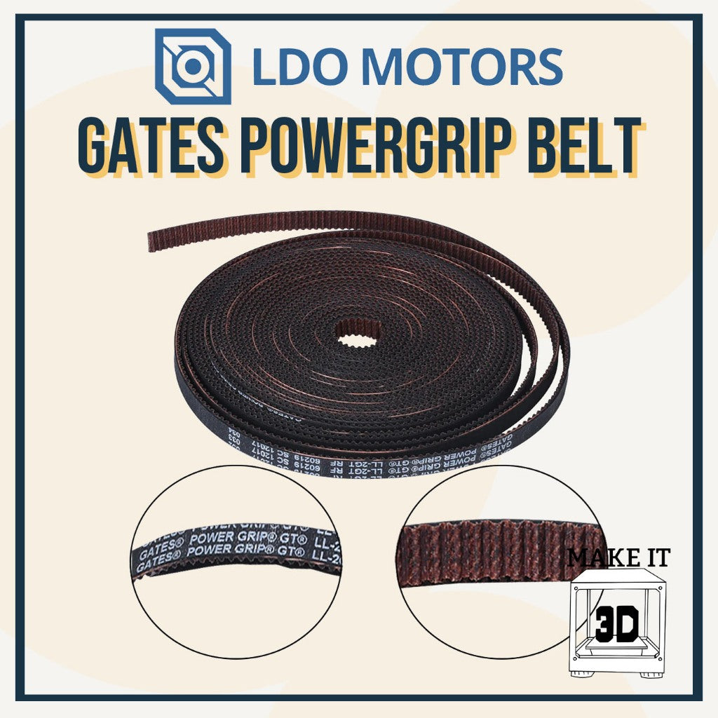 Gates PowerGrip 2GT Belt open belt and closed loop for 3D printer Voron